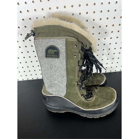 Sorel Tivoli high suede fur lined boots size 9.5 - Picture 1 of 9